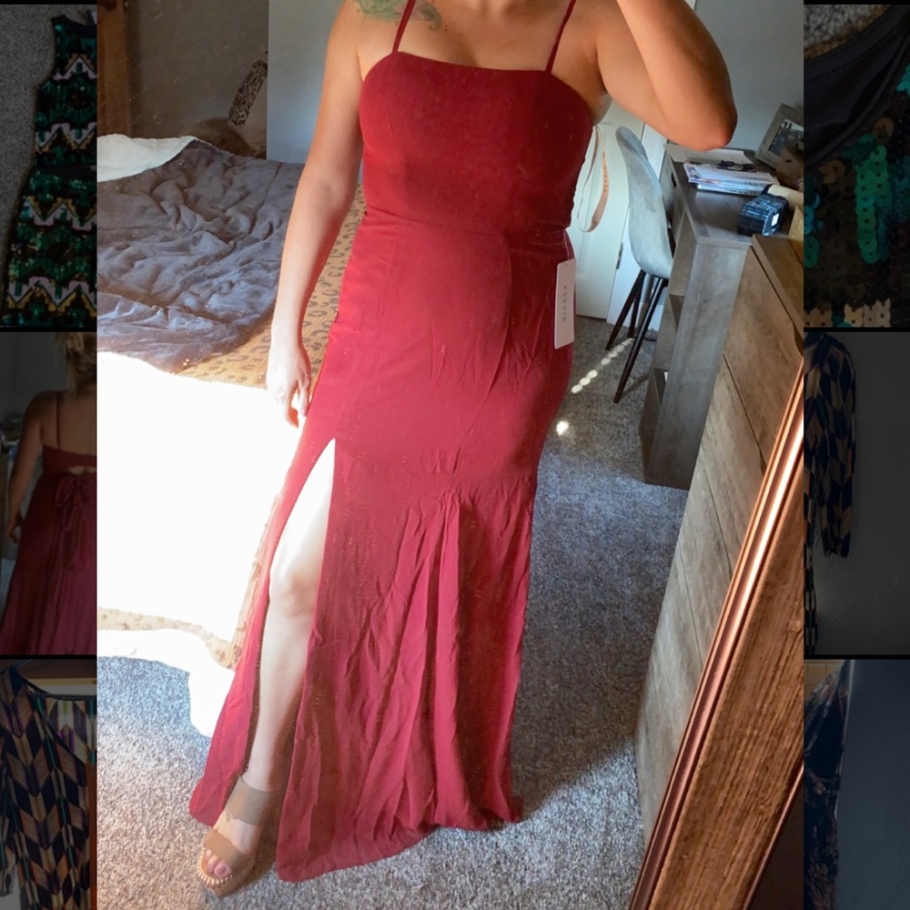 AZAZIE COSETTE burgundy bridesmaid dress
